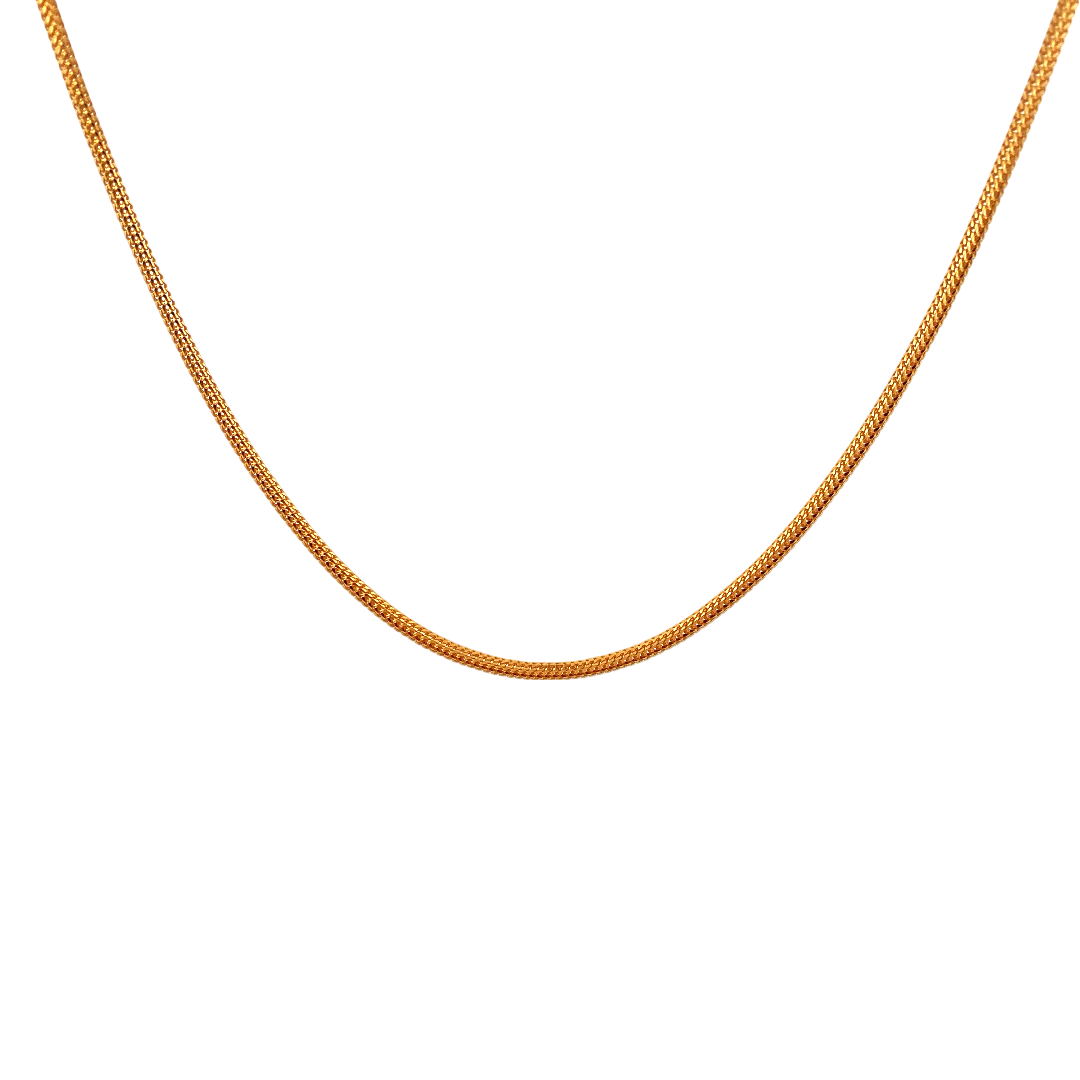 24'' 22K Gold Foxtail Designer Chain