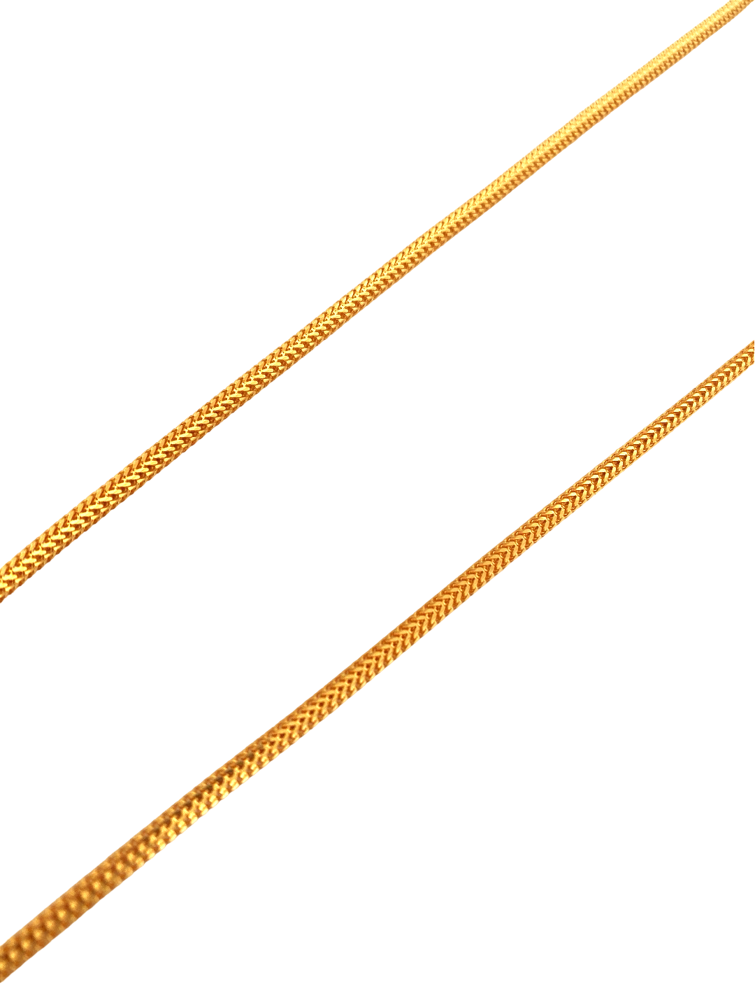 24'' 22K Gold Foxtail Designer Chain