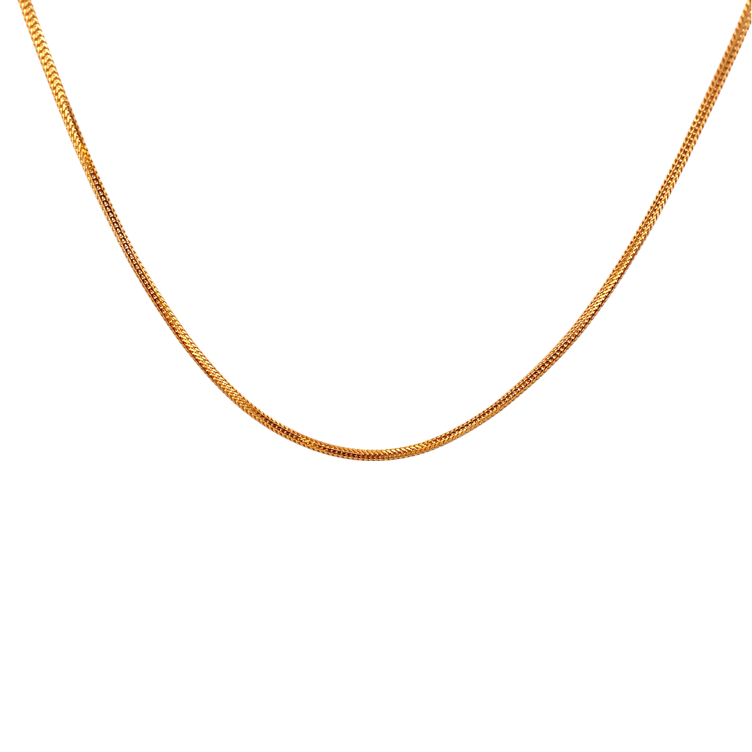 24'' 22K Gold Foxtail Designer Chain