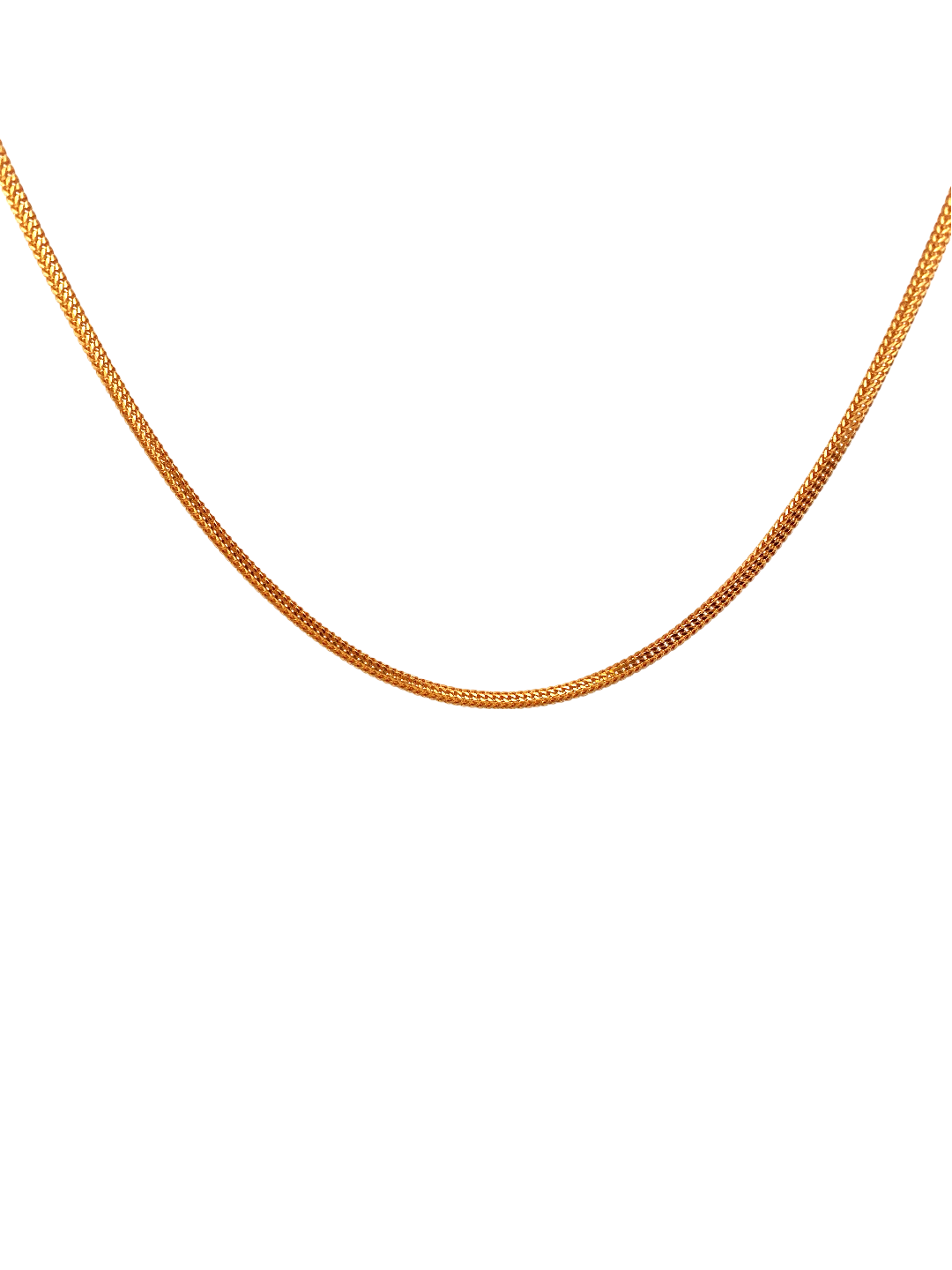 18'' 22K Gold Foxtail Designer Chain