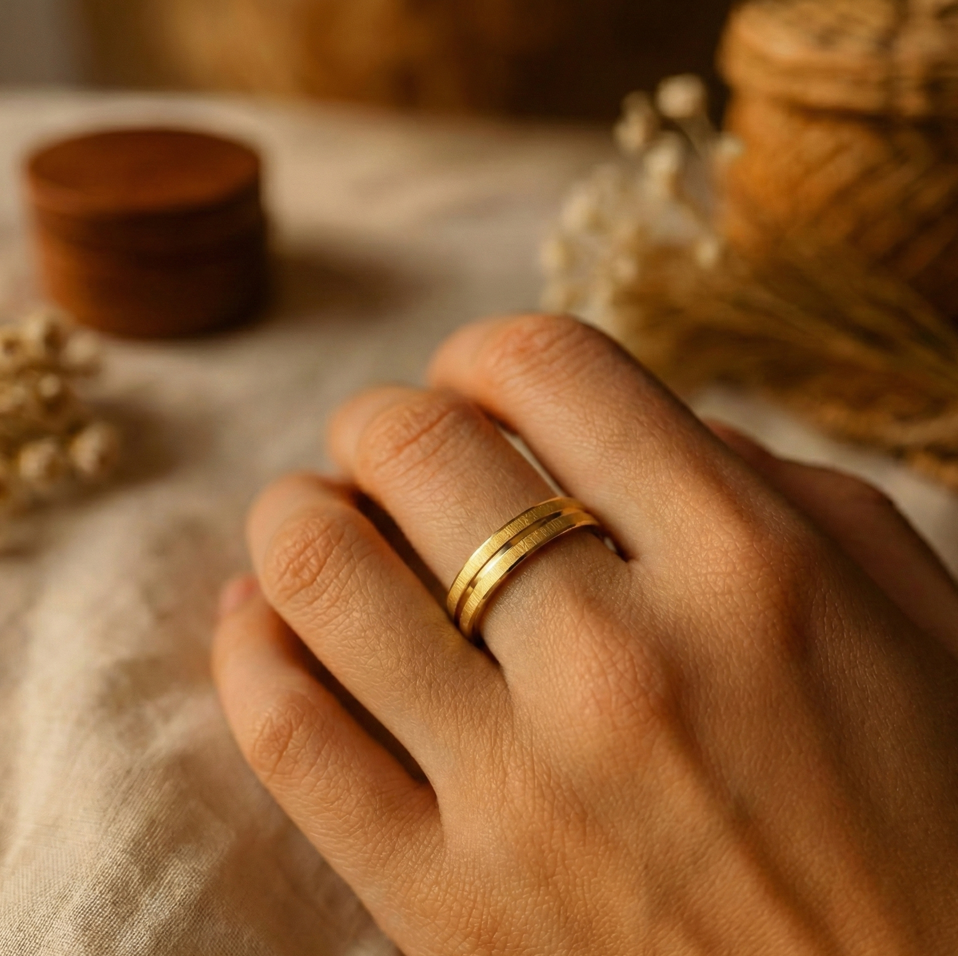 22K Gold Designer Band