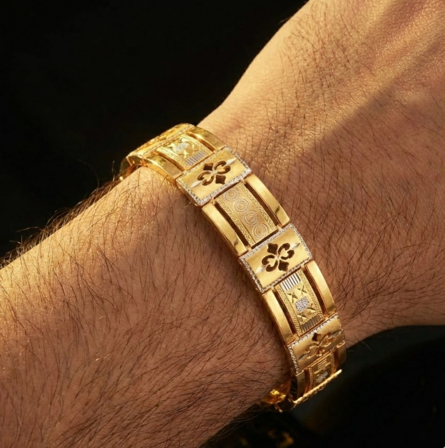 22K Gold Designer Men's Bracelet