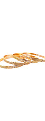 22K Gold Two-tone 4 Pieces Set of Bangles