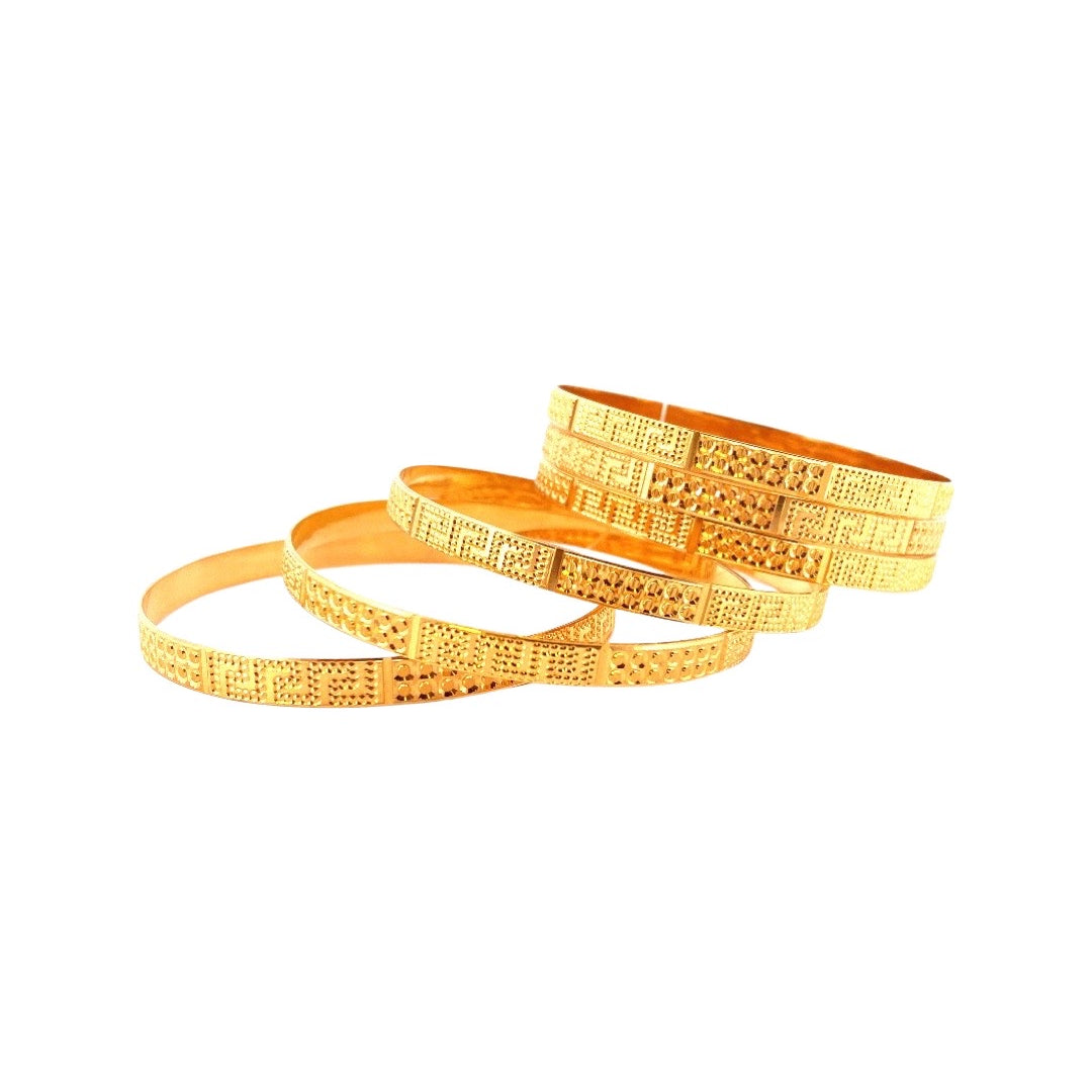 22K Gold Classic 6 Pieces Set of Bangles