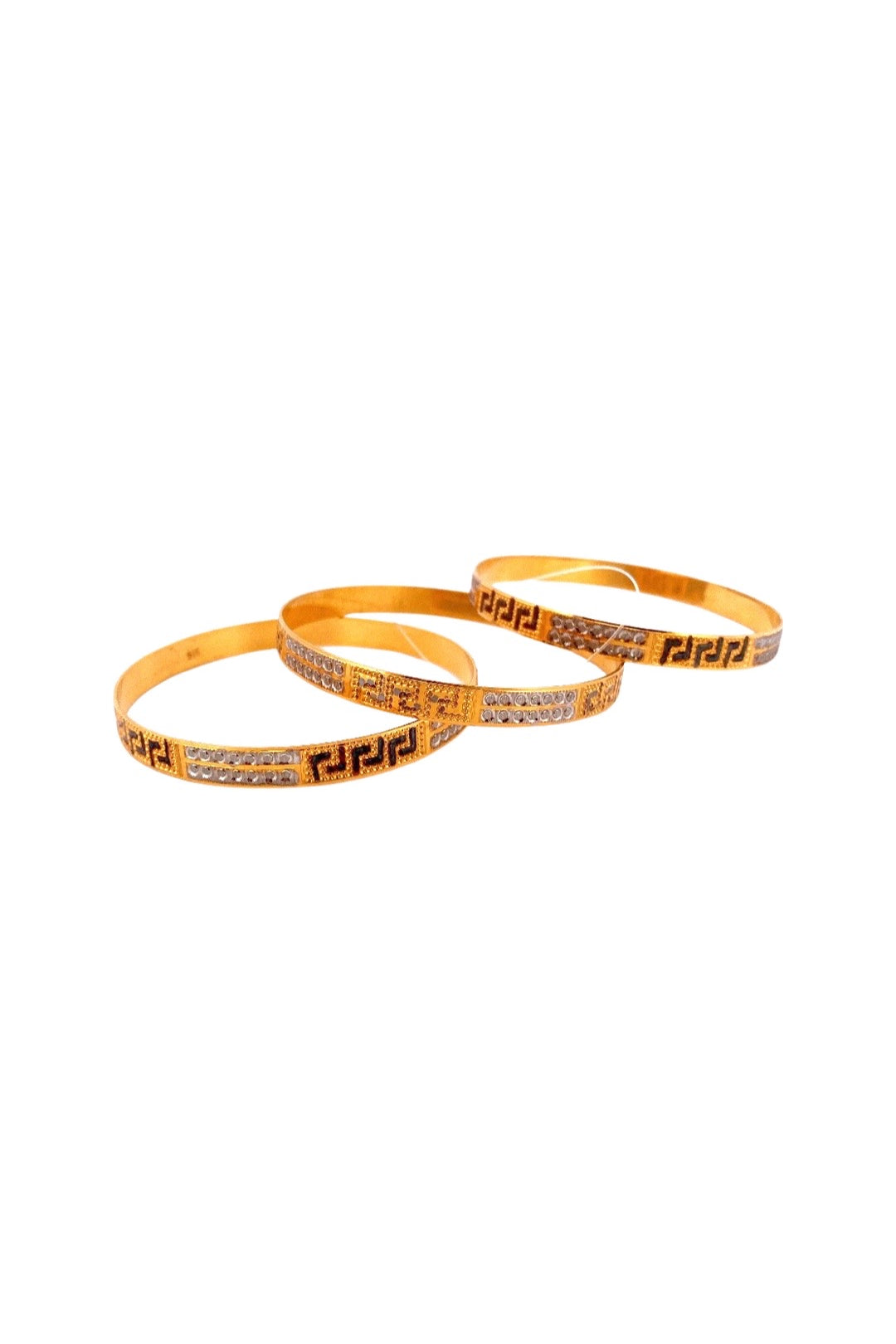 22K Gold Designer 3 Pieces Bangles Set