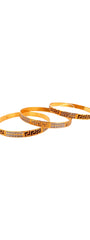22K Gold Designer 3 Pieces Bangles Set
