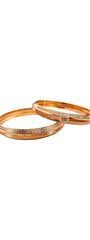22K Gold Two-tone Vintage Designer Pair of Bangles