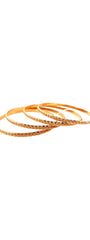 22K Gold Two-tone  4 Pieces Bangles Set