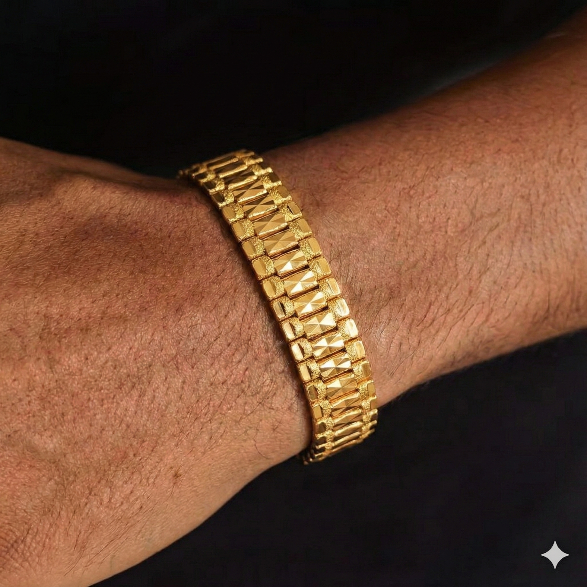 22K Gold Designer Men's Bracelet