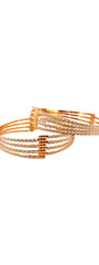 22K Gold Designer CZ Stone Bangles