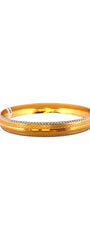 22K Gold Two-tone Dotted Pattern Men’s Kara