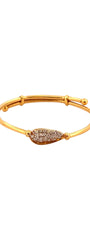 22K Gold Leaf Design Baby Bangle