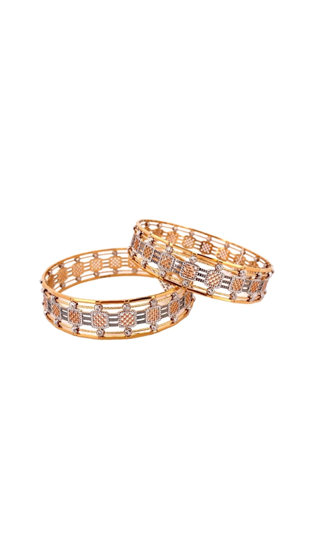 22K Gold Two-tone Trendy Designer Bangles