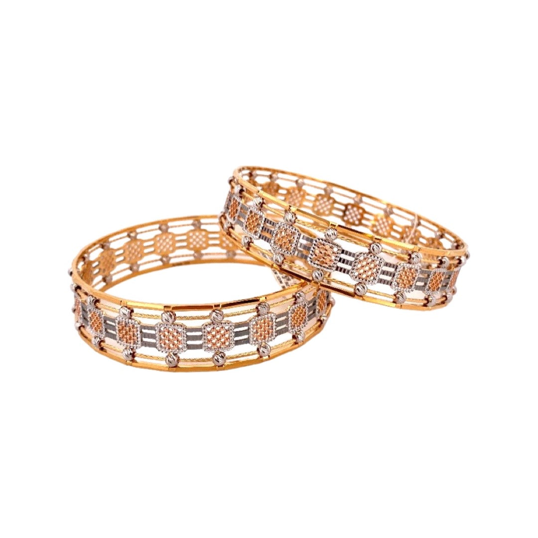 22K Gold Two-tone Trendy Designer Bangles