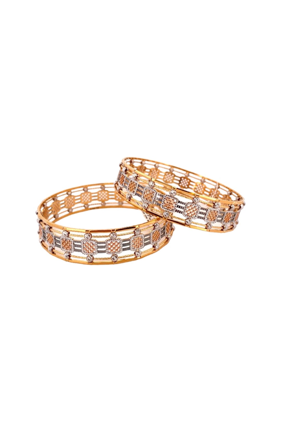 22K Gold Two-tone Trendy Designer Bangles