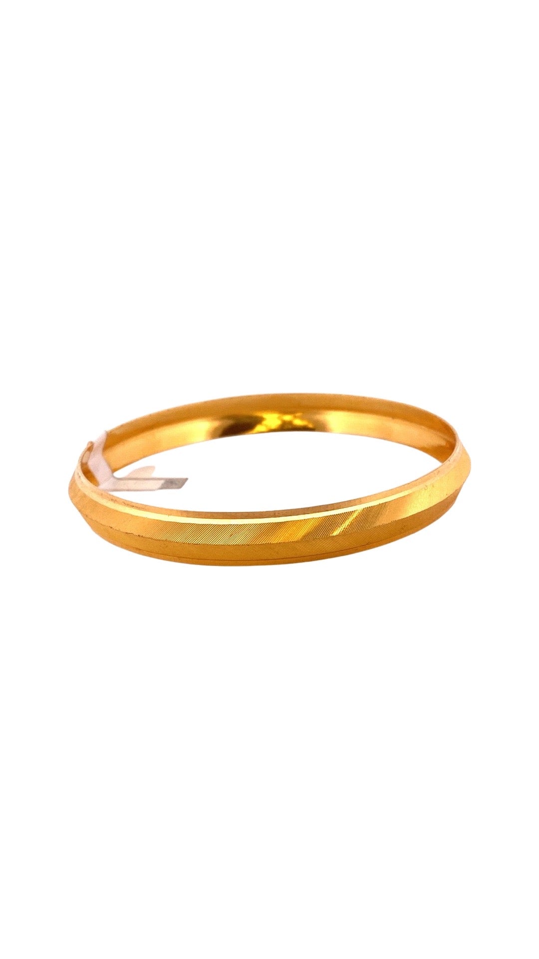 22K Gold Slant-Cut Designer Men’s Kara