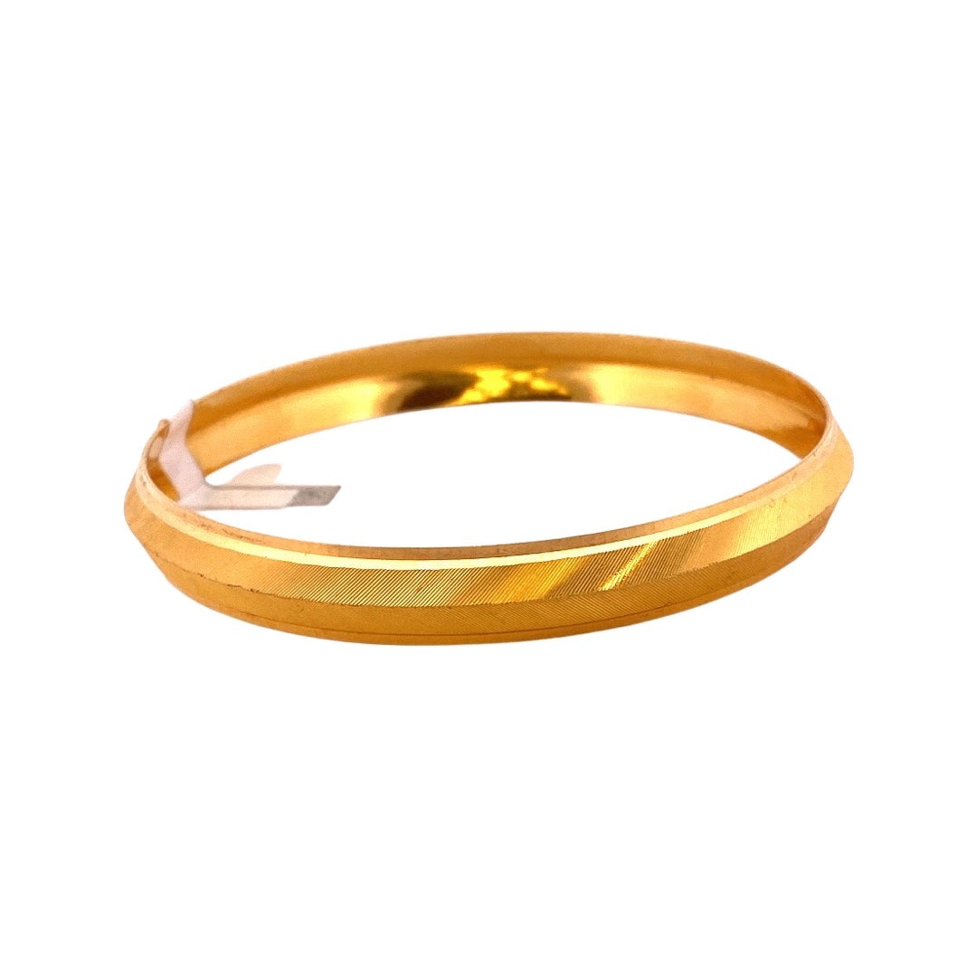 22K Gold Slant-Cut Designer Men’s Kara