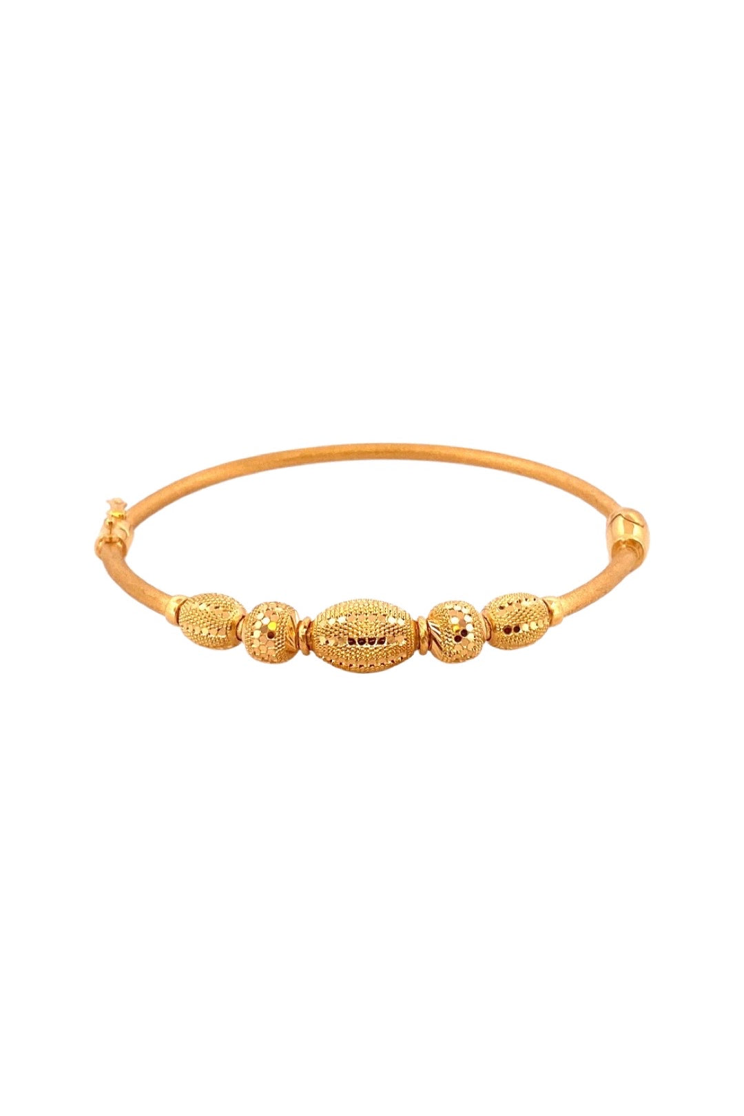 22K Gold Vintage Beads Designer Single Bangle