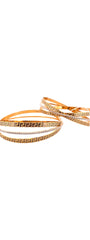 22K Gold Two-tone Fashionable Pair of Bangles
