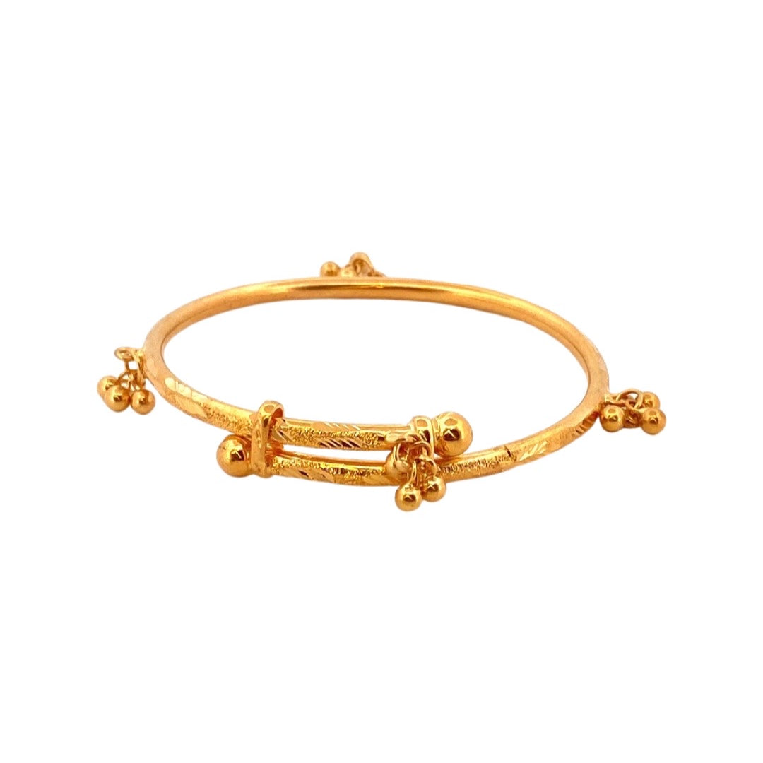 22K Gold Charm Baby Bangle