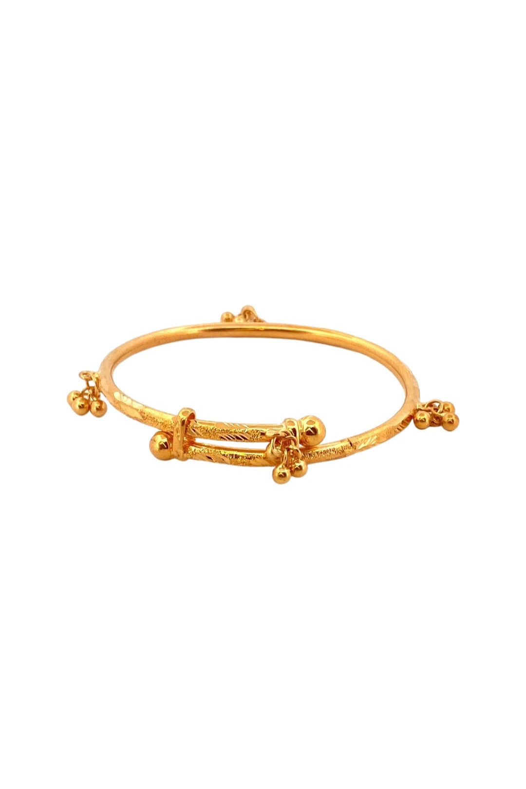 22K Gold Charm Baby Bangle