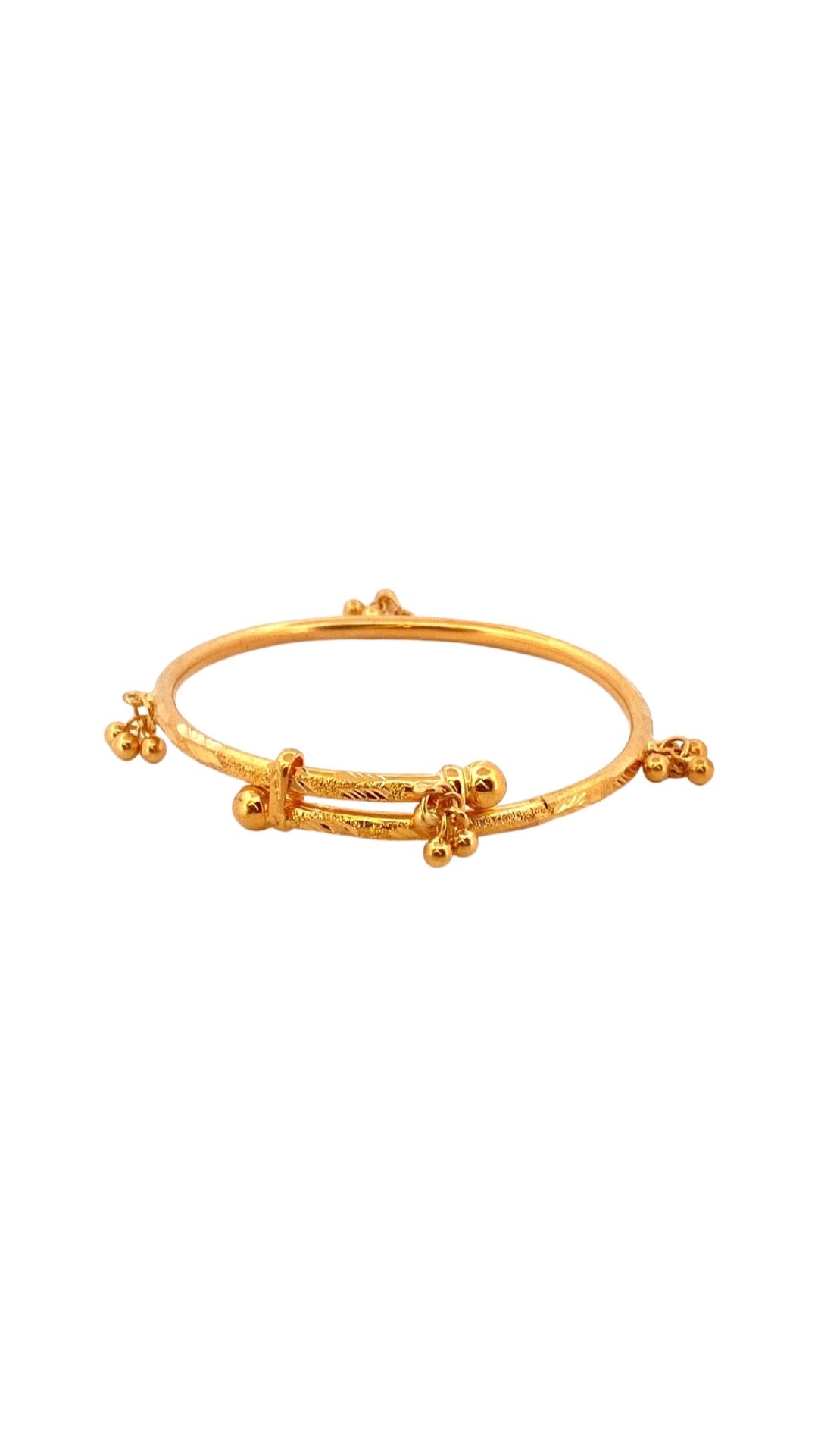 22K Gold Charm Baby Bangle