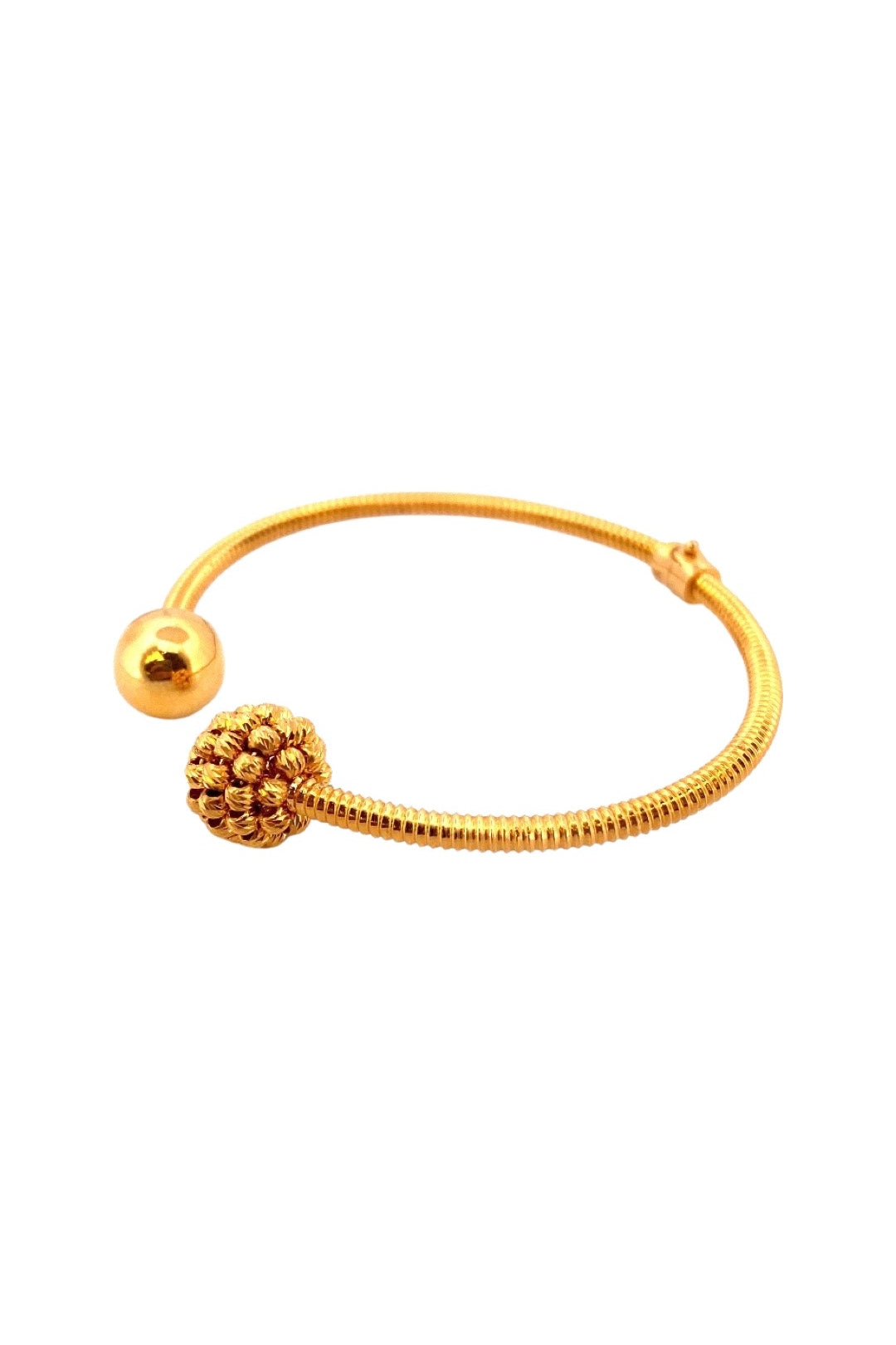 22K Gold Designer Cuff Single Bangle