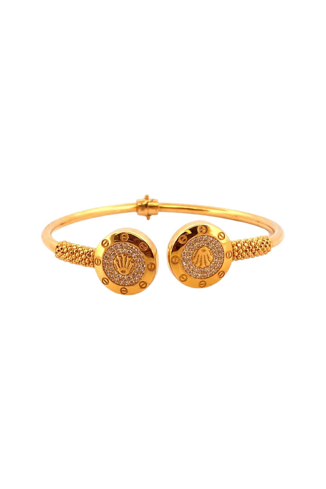 22K Gold Vintage Cuff Single Bangle