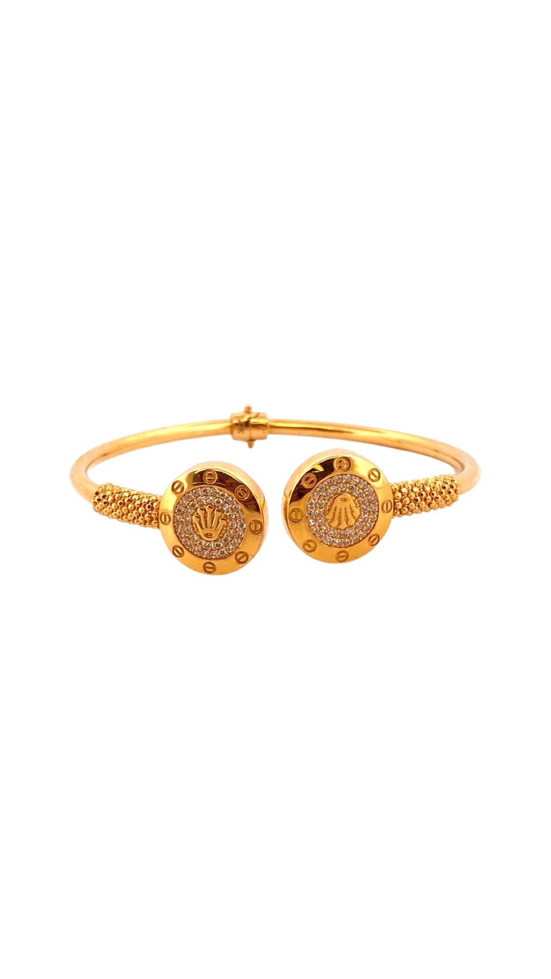 22K Gold Vintage Cuff Single Bangle