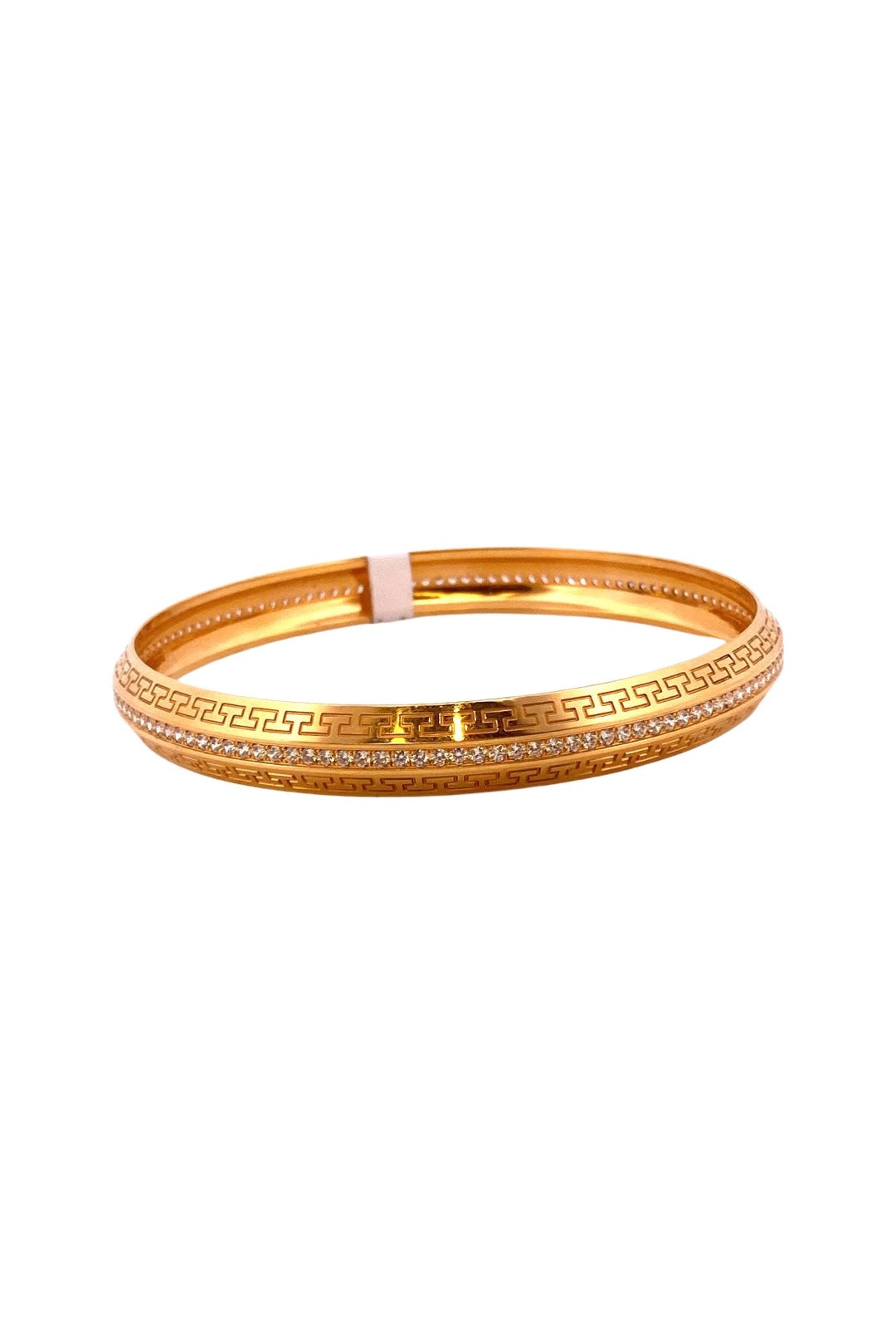 22K Gold CZ Stone Designer Men’s Kara