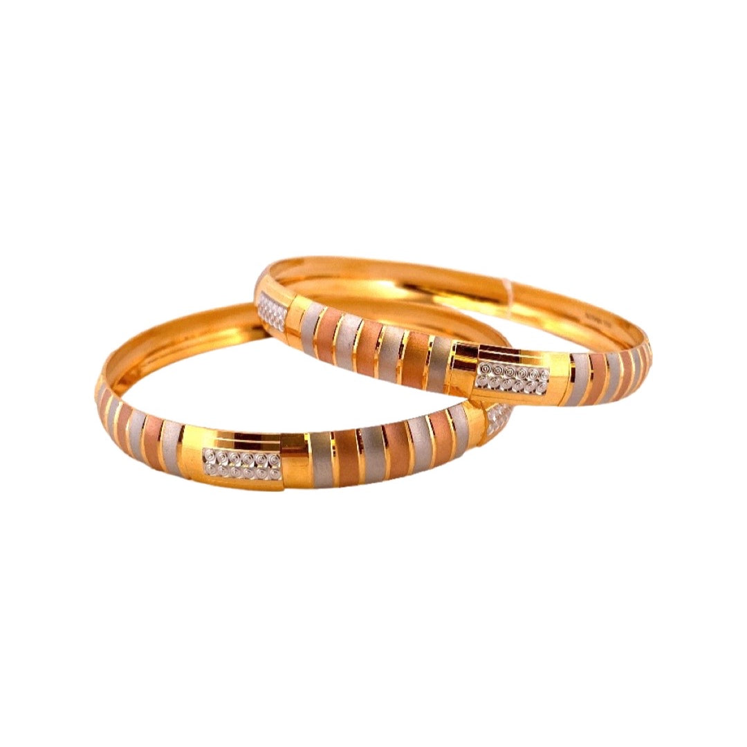 22K Gold Classic Designer 2 Pieces Set Of Bangles