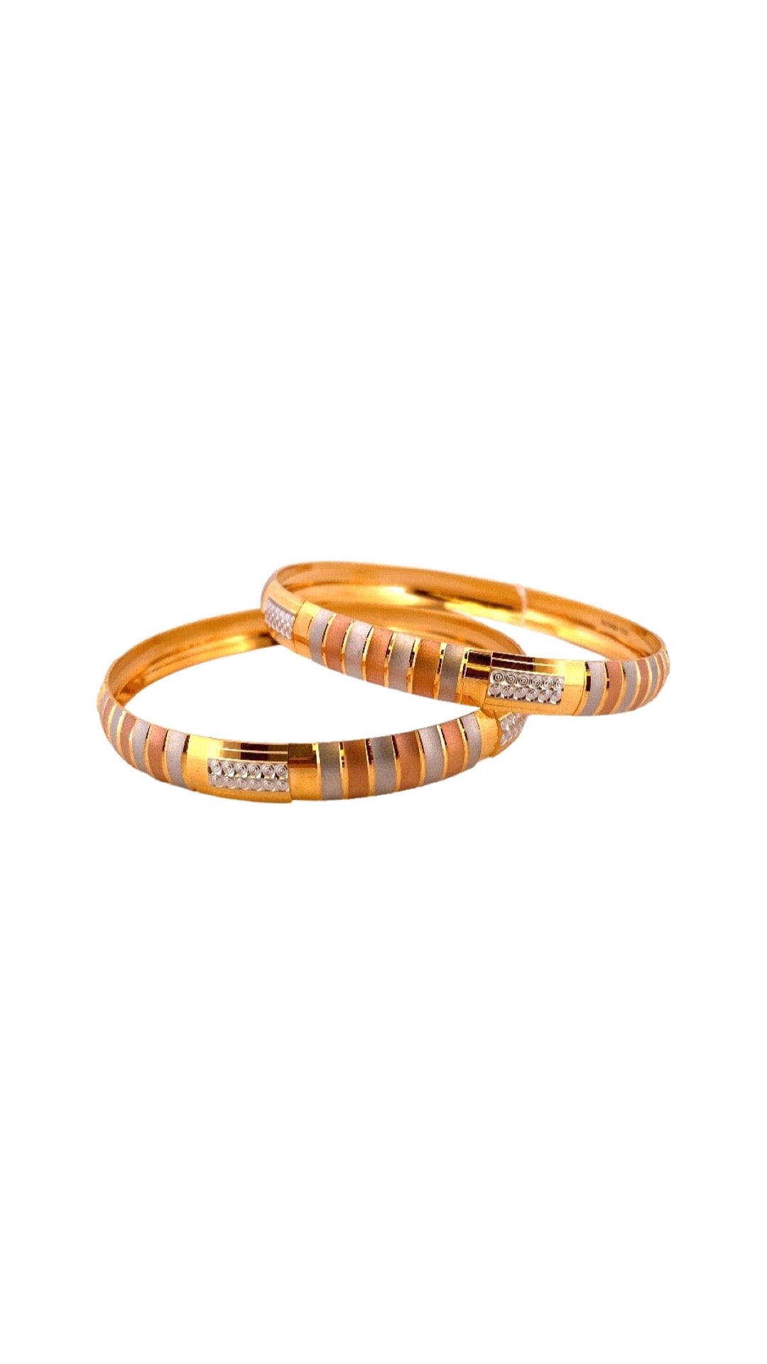 22K Gold Classic Designer 2 Pieces Set Of Bangles