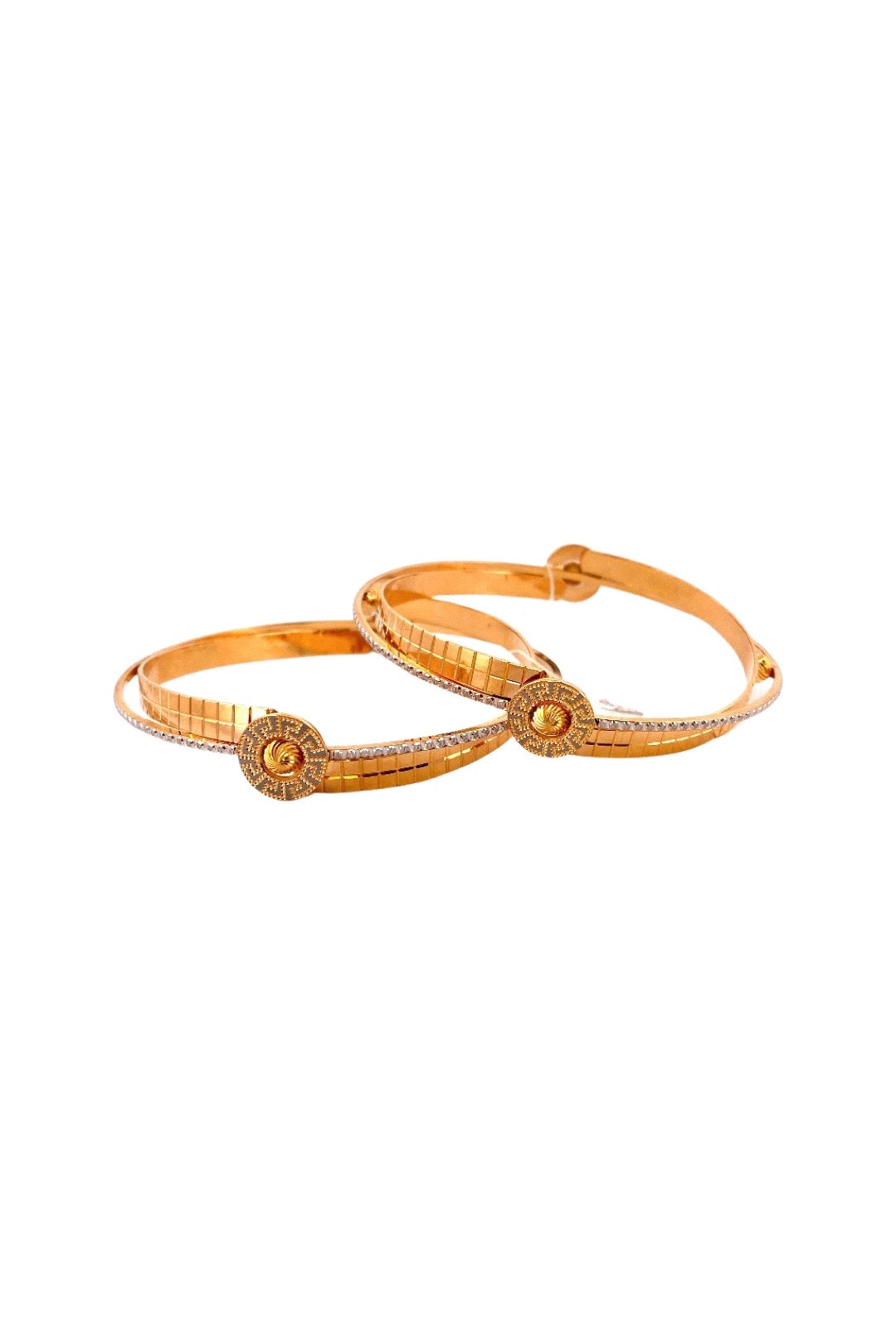 22K Gold CZ Designer Bangles