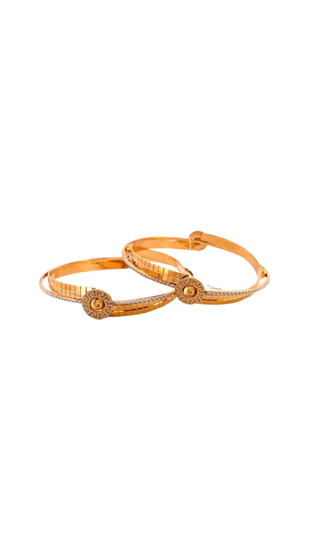 22K Gold CZ Designer Bangles
