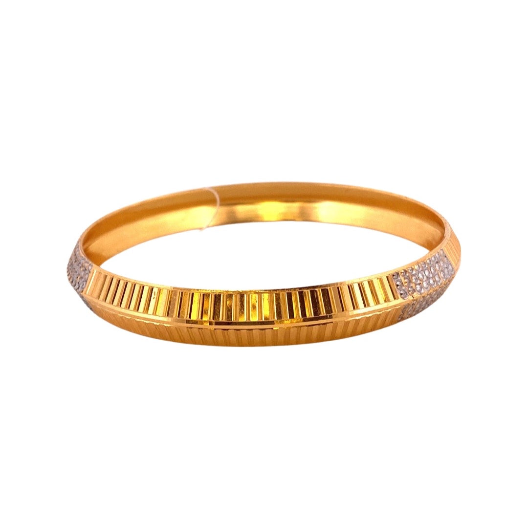 22K Gold Two-tone Elegant Designer Men’s Kara