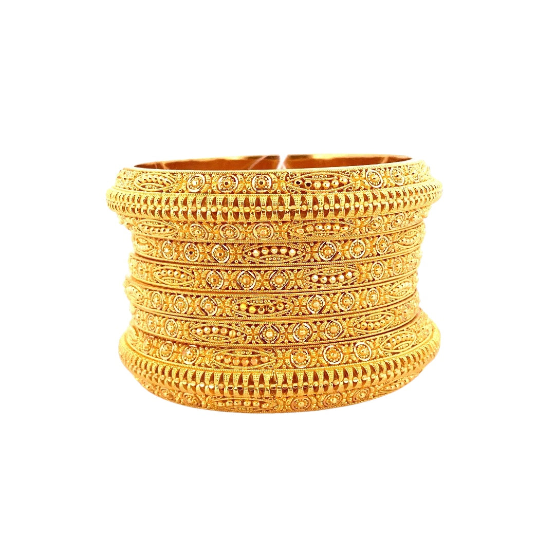 22K Gold 6 Pieces Bangles Set