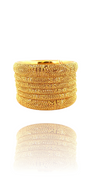 22K Gold Designer 6 Pieces Set of Bangles
