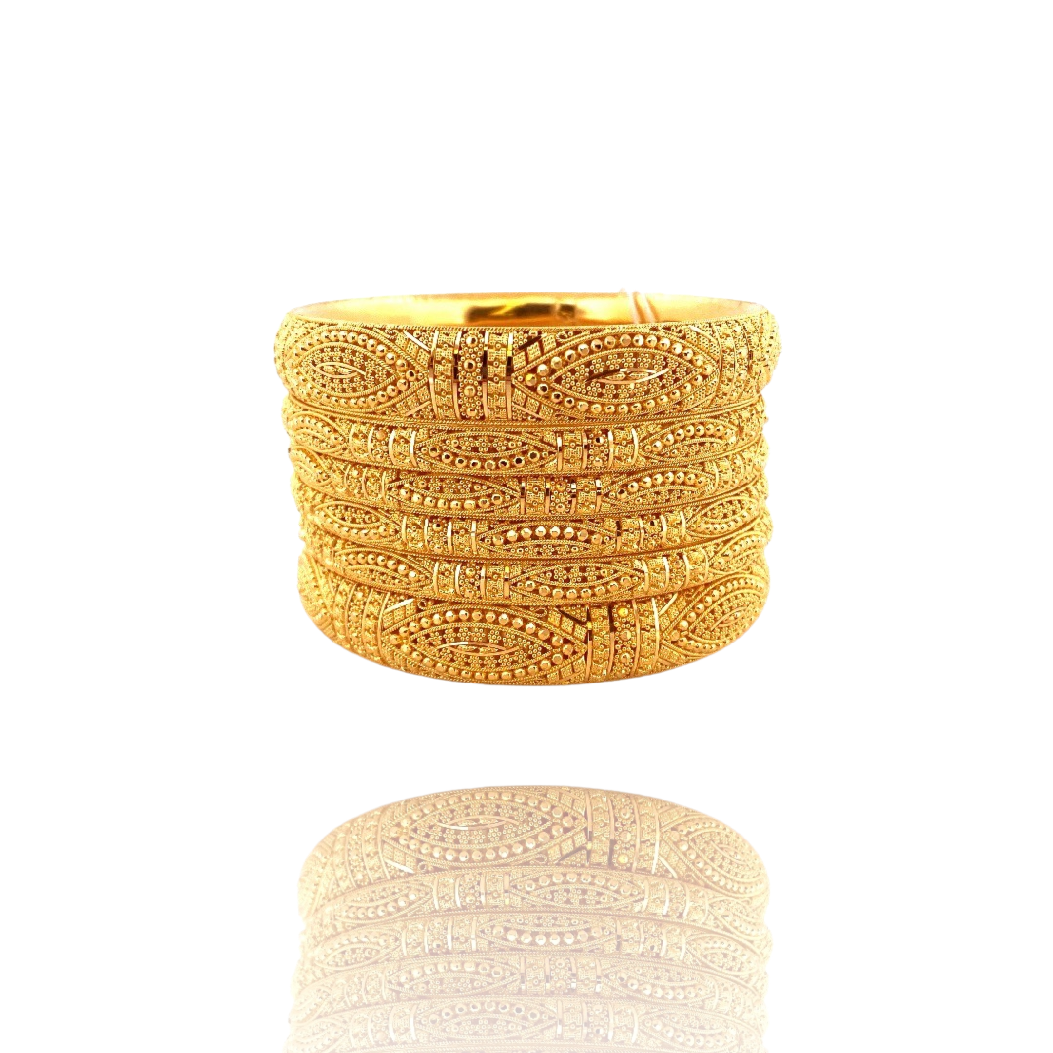 22K Gold Designer 6 Pieces Set of Bangles