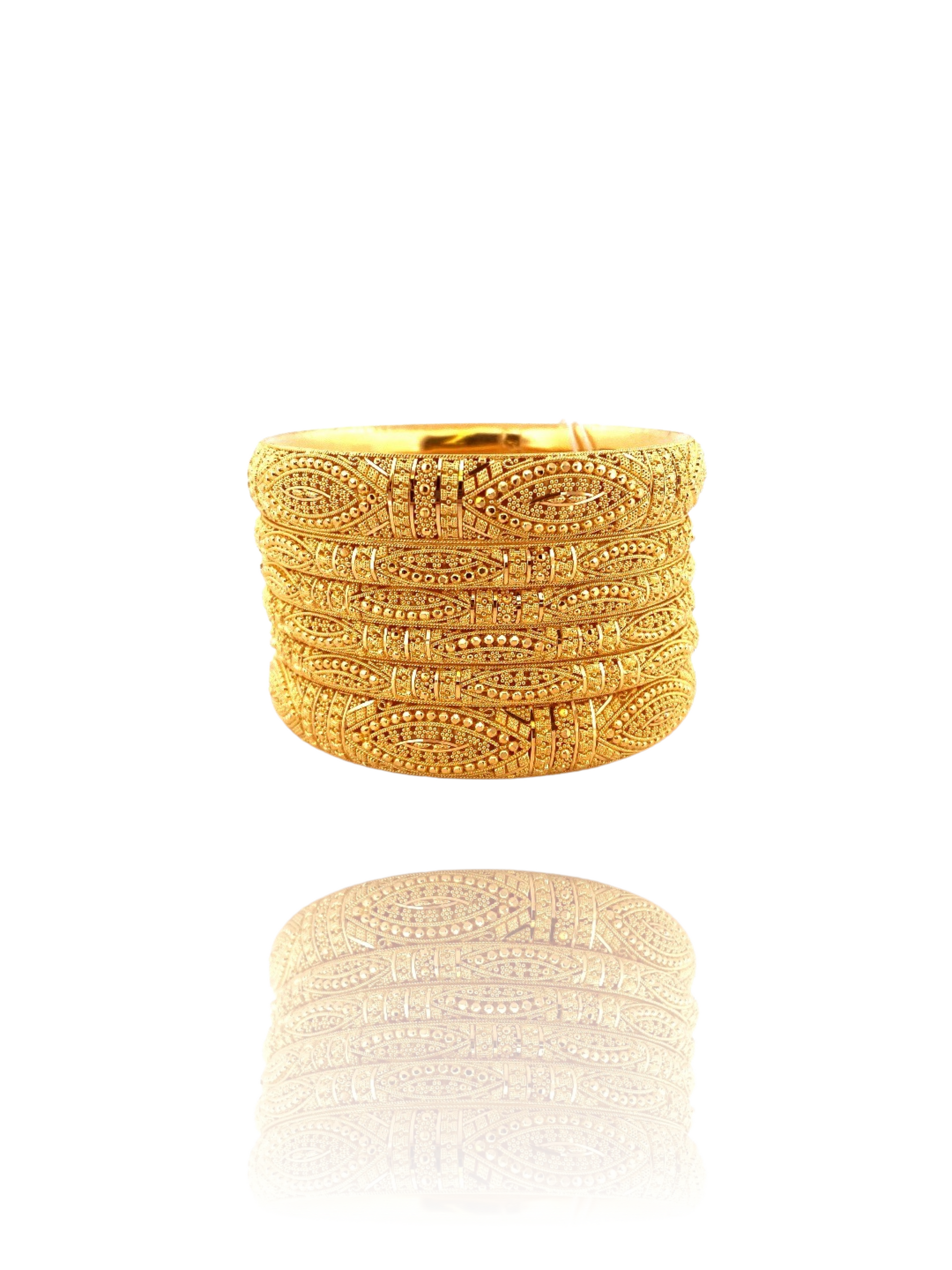 22K Gold Designer 6 Pieces Set of Bangles