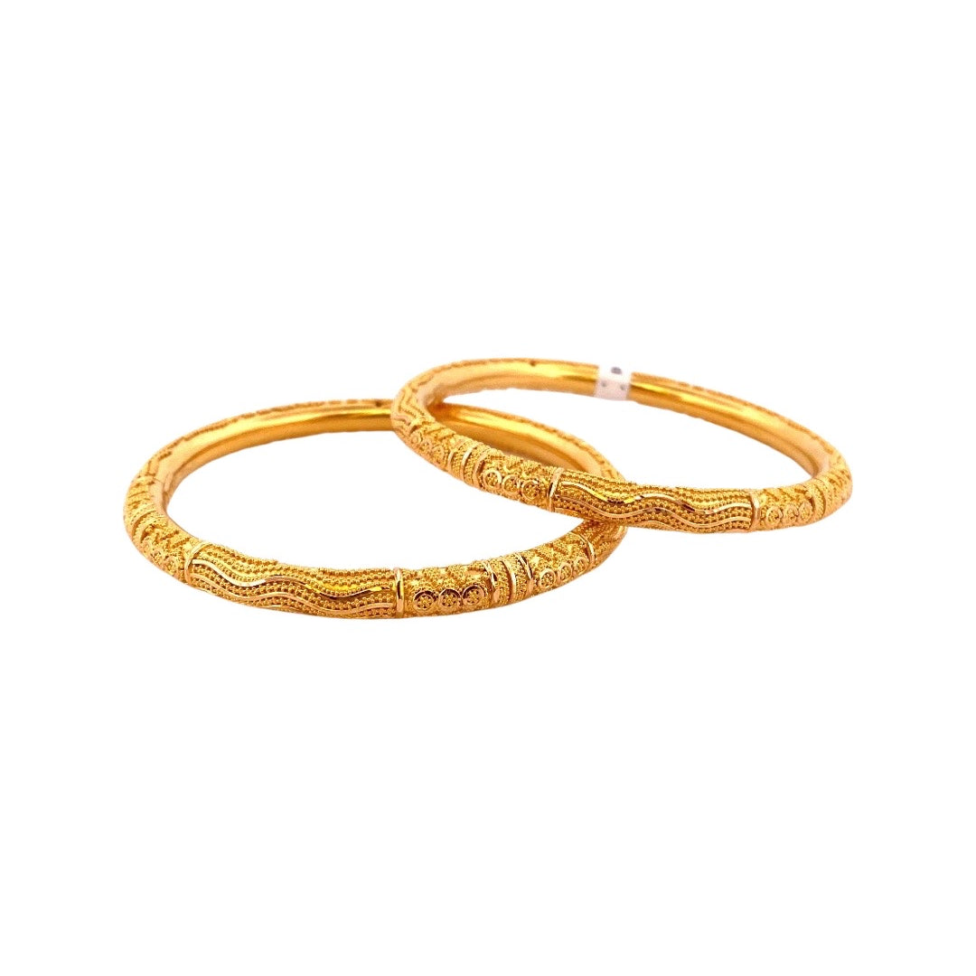 22K Gold Designer 2 Pieces Set Of Bangles
