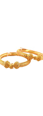 22K Gold Designer 2 Pieces Set Of Ladies Screw Bangles