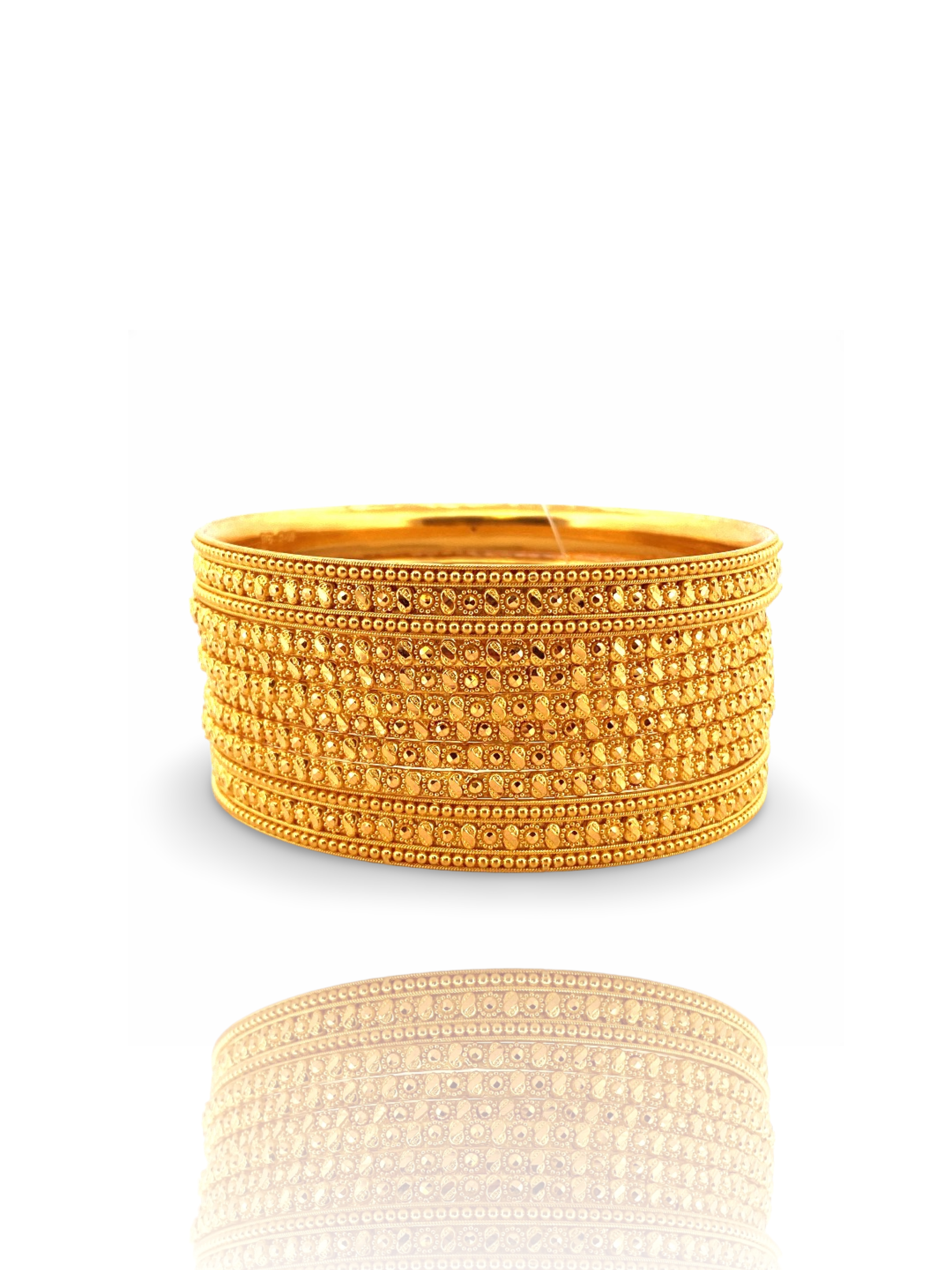 22K Gold Designer 8 Pieces Bangles Set