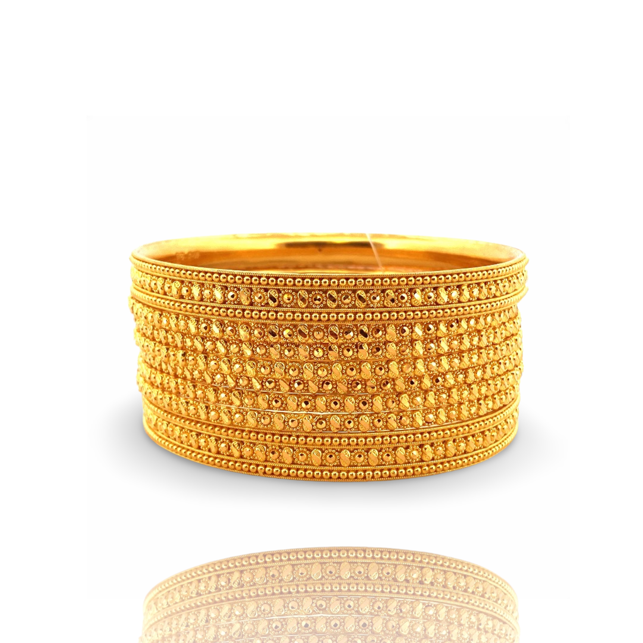 22K Gold Designer 8 Pieces Bangles Set