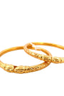 22K Gold Laser Cut 2 Pieces Set Of Ladies Bangles