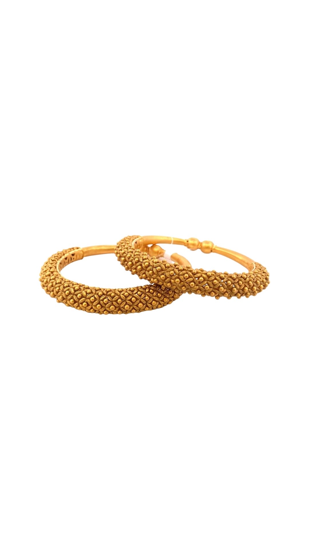 22K Gold Elegant 2 Pieces Set Of Bangles