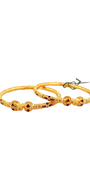 22K Gold Designer 2 Pieces Set Of Ladies Screw Bangles