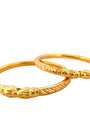 22K Gold Designer Laser Cut Ladies 2 Pieces Set Of Bangles