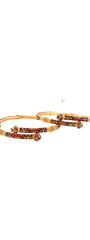 22K Gold Stylish Meena 2 Pieces Set Of Ladies Screw Bangles