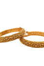 22K Gold Antique 2 Pieces Set Of Ladies Screw Bangles