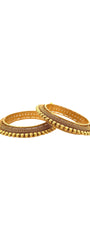 22K Gold Antique 2 Pieces Set Of Ladies Screw Bangles